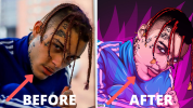 how to cartoon yourself in adobe photoshop - lil skies speedart.png